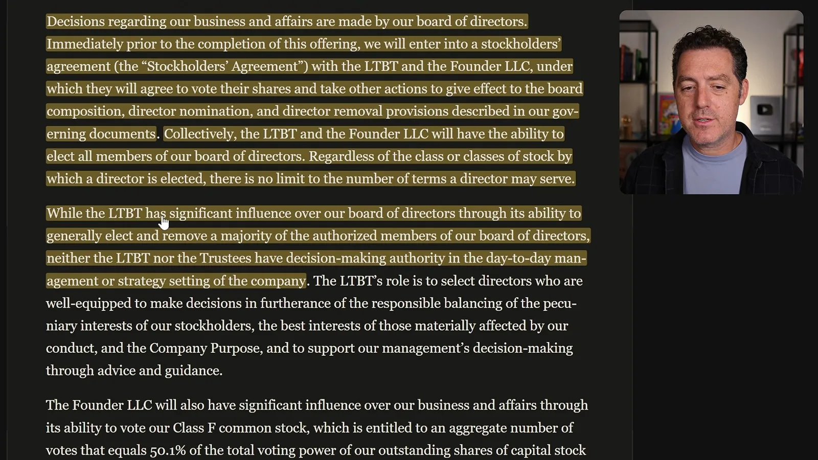 Board governance and the trust