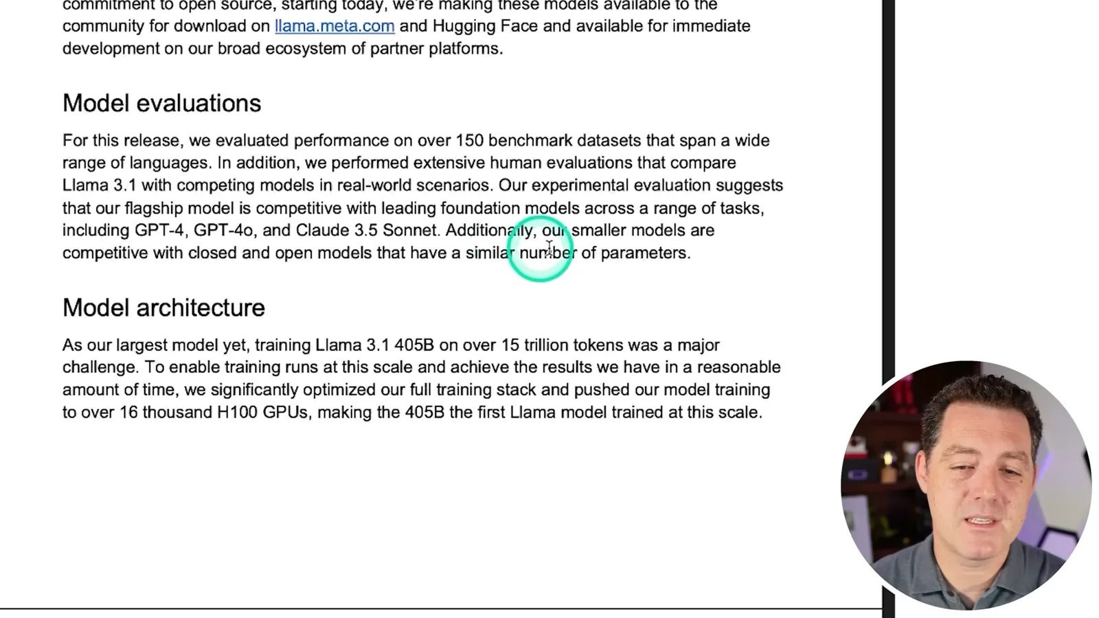 Meta’s reported training scale