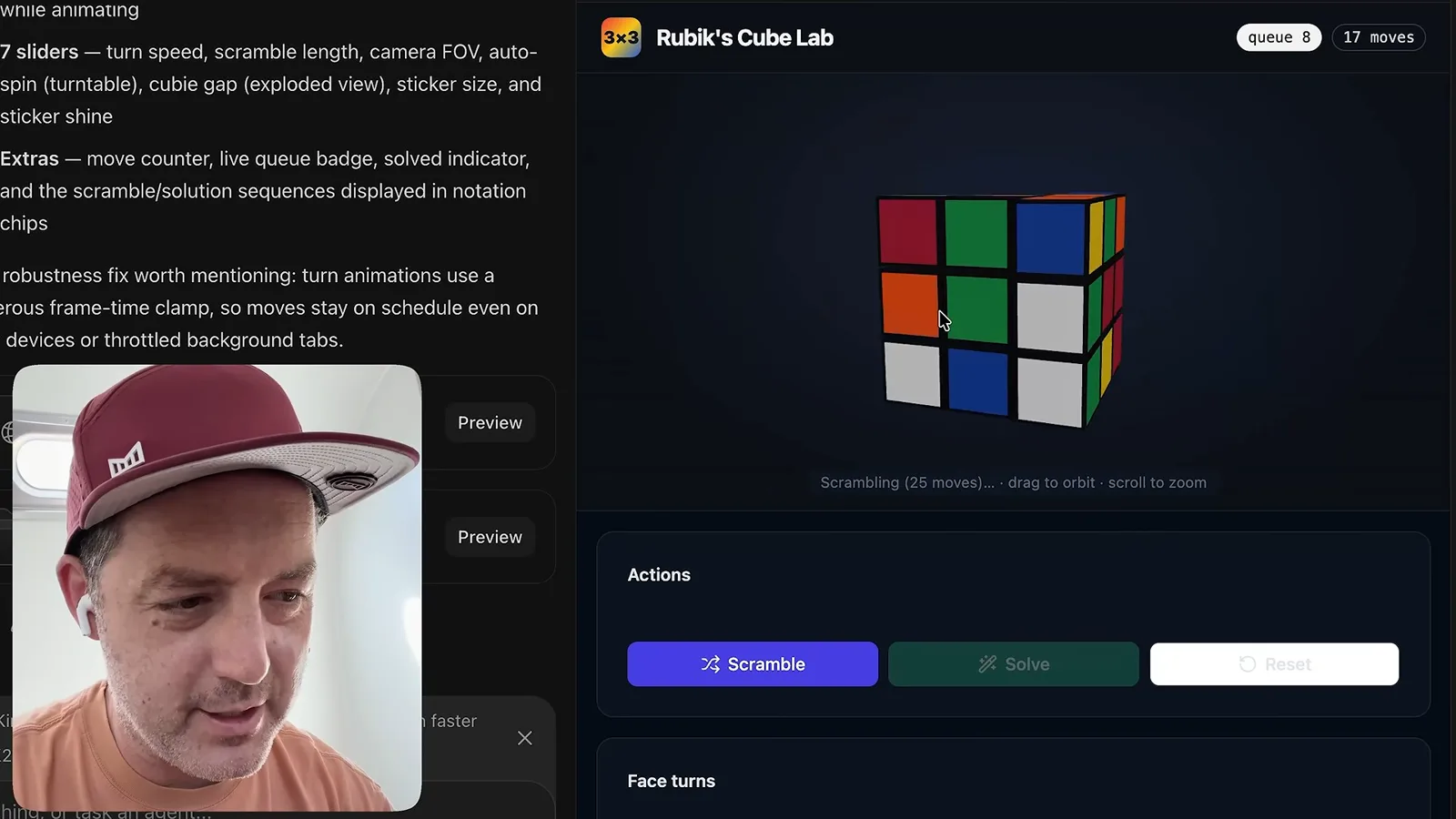 Rubik’s Cube simulator