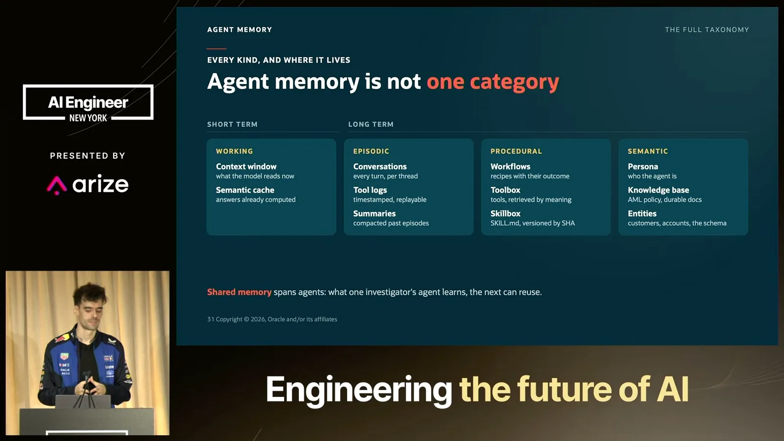Agent memory categories