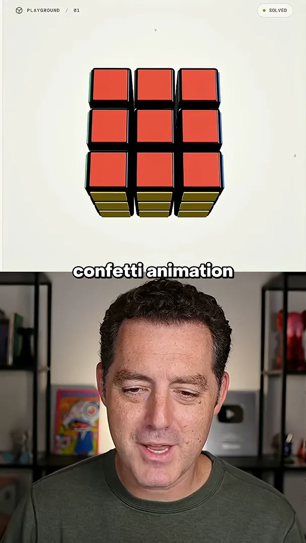 The displayed solved state