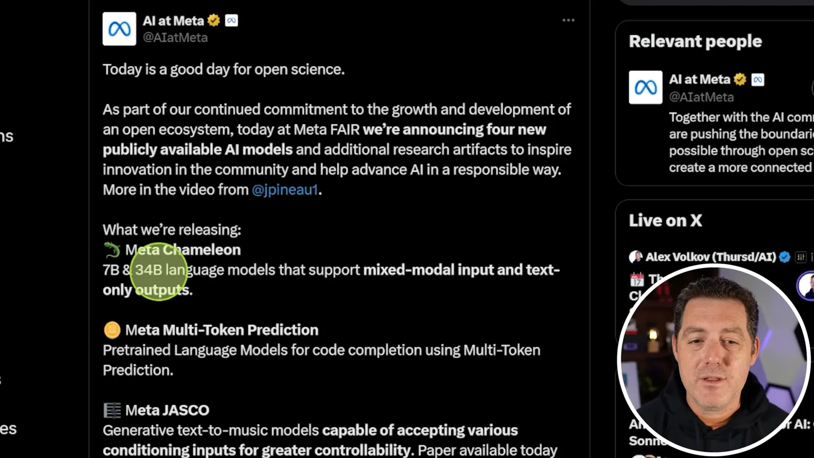 Meta’s announced research models