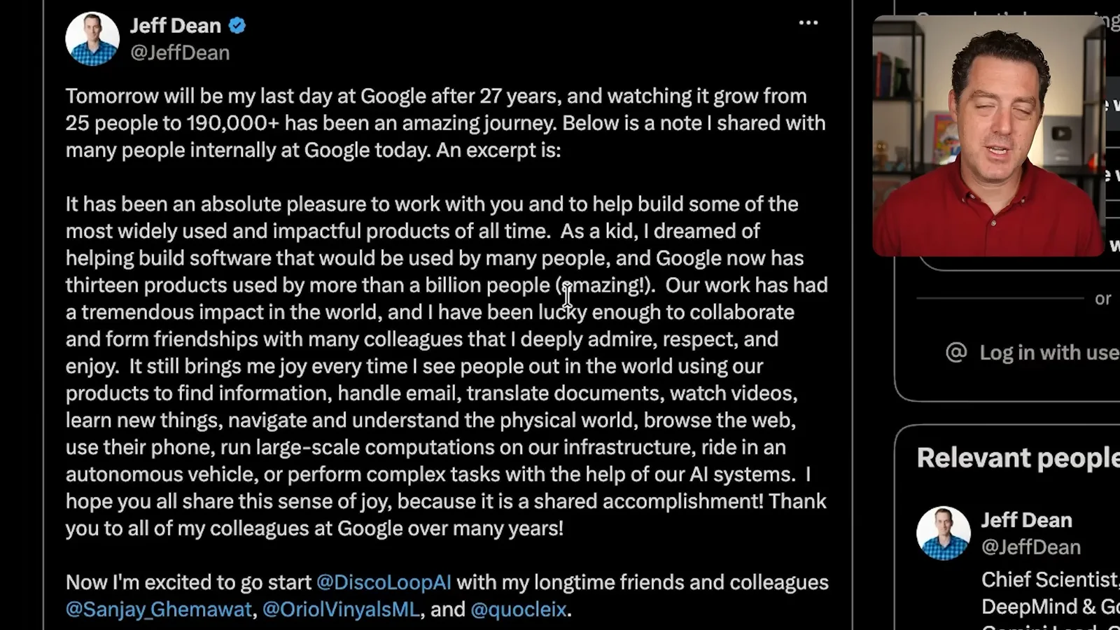 Dean announces Discovery Loop