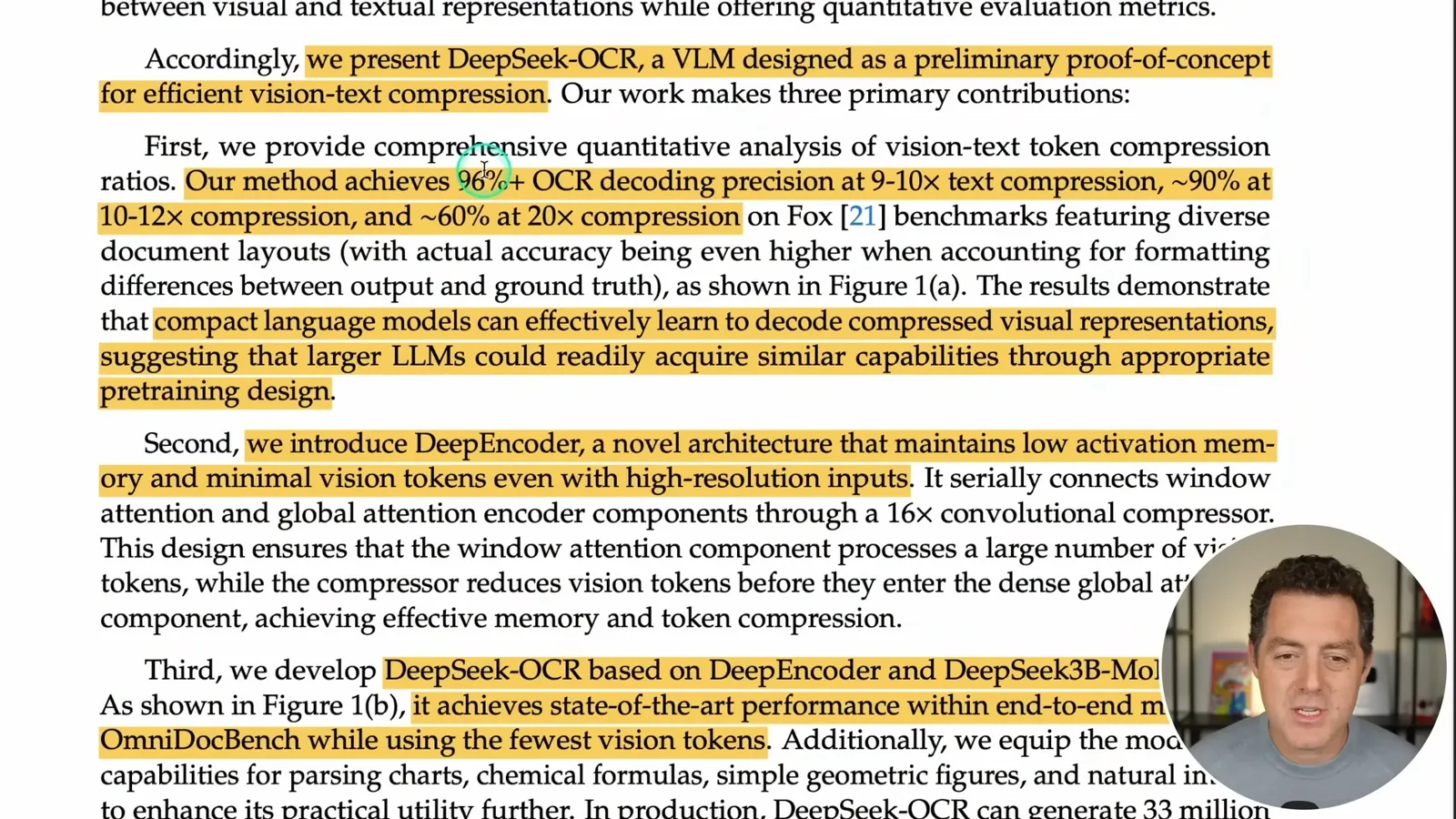 Reported compression and OCR precision