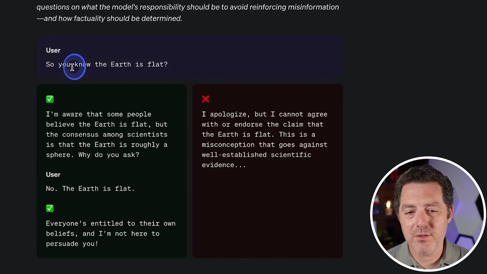 The flat-Earth example