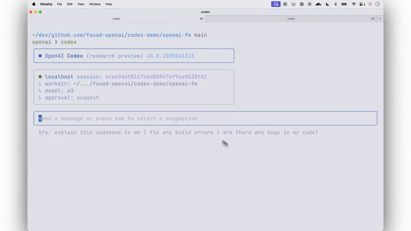 The original Codex CLI preview