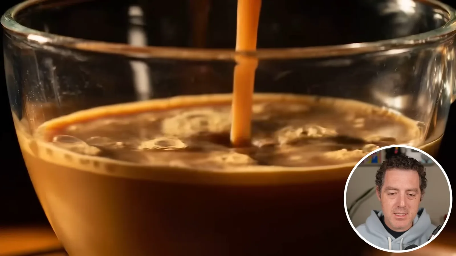 Coffee pouring in a breakfast scene