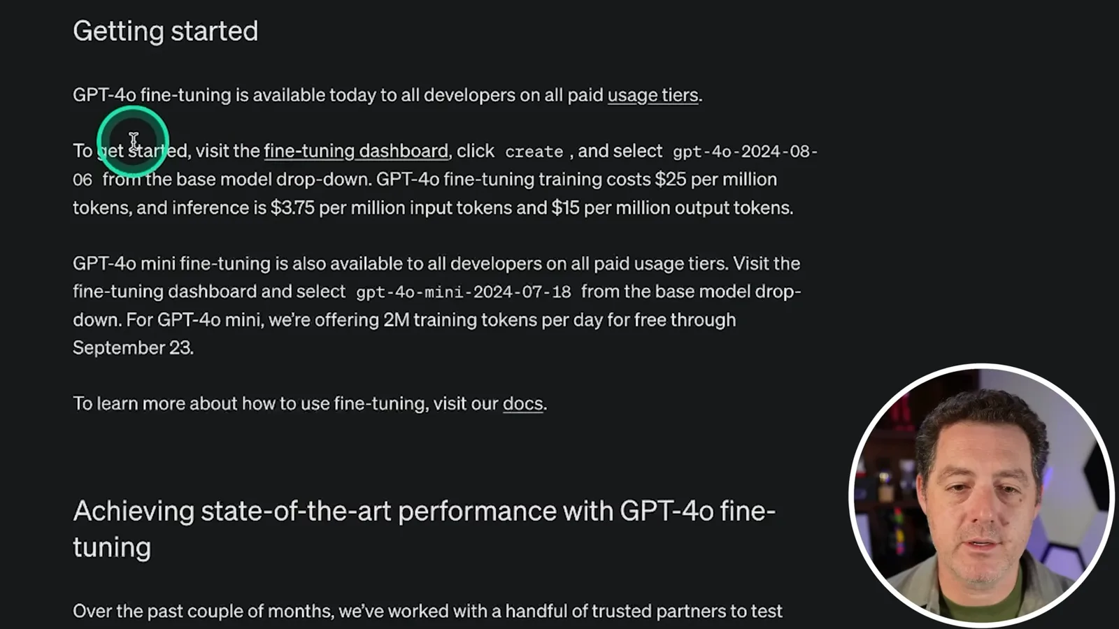 GPT-4o fine-tuning pricing