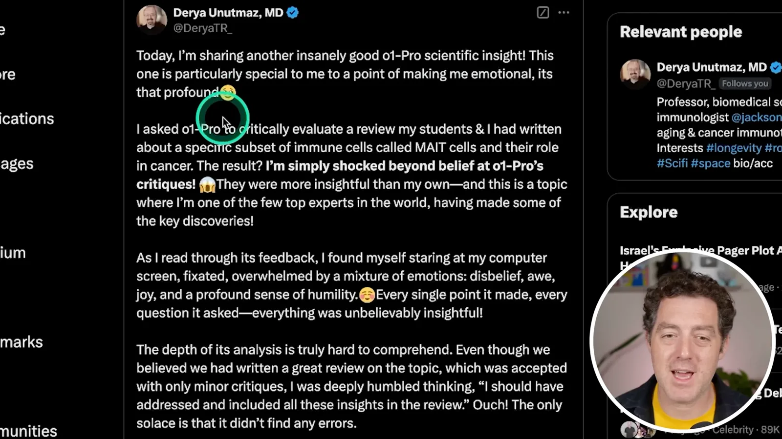 An immunologist’s o1 Pro experience