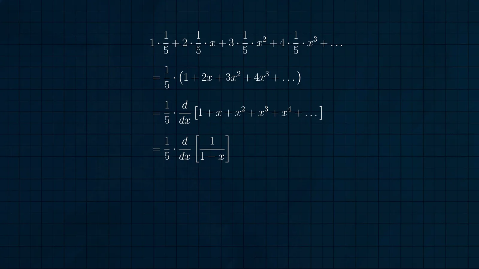 Differentiating the geometric series