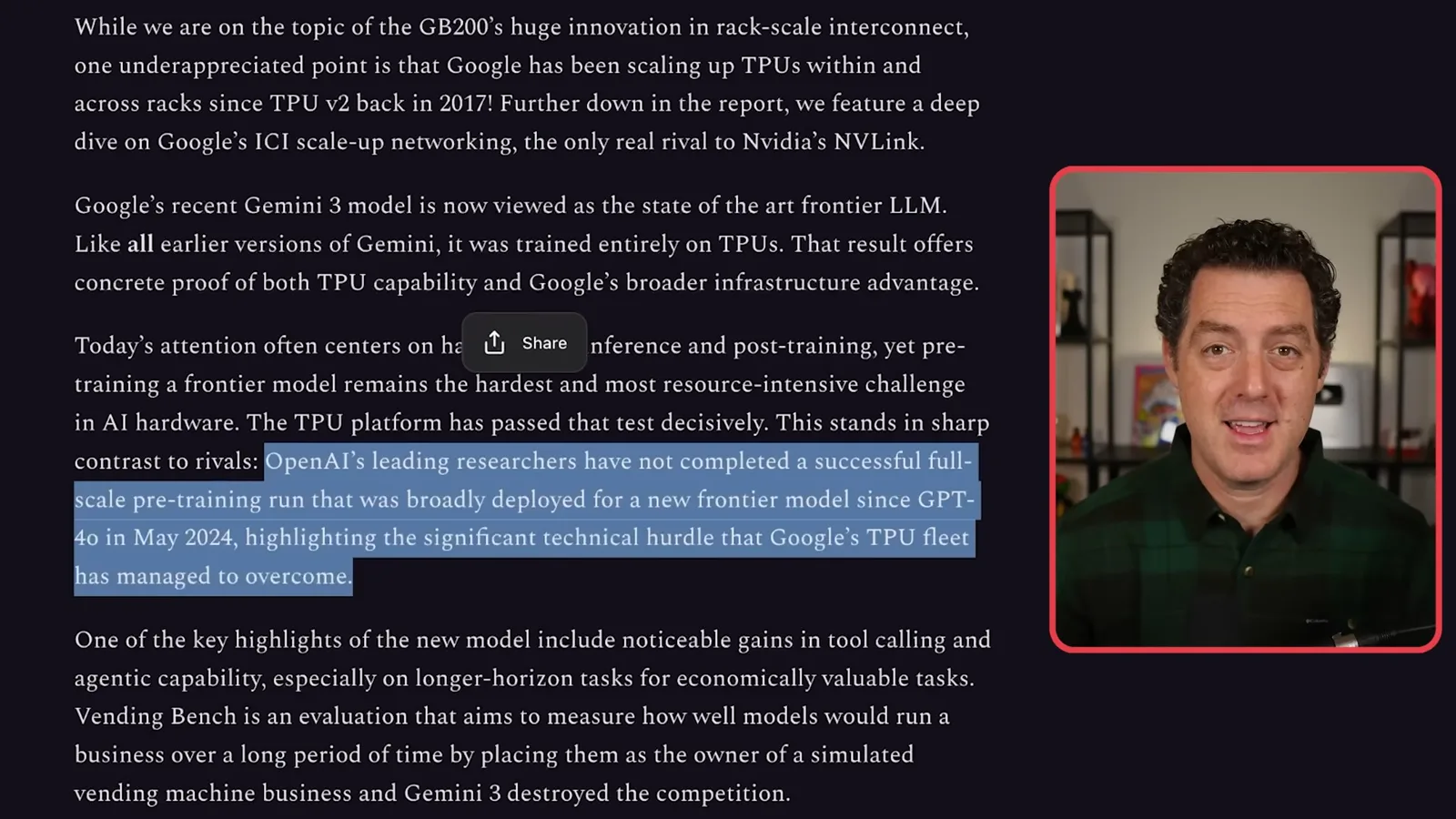 SemiAnalysis on Google’s TPU infrastructure