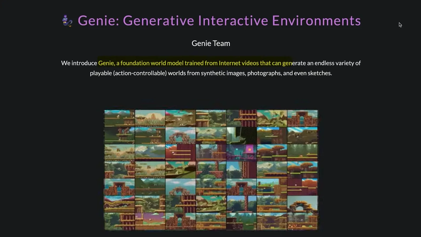 Genie research overview