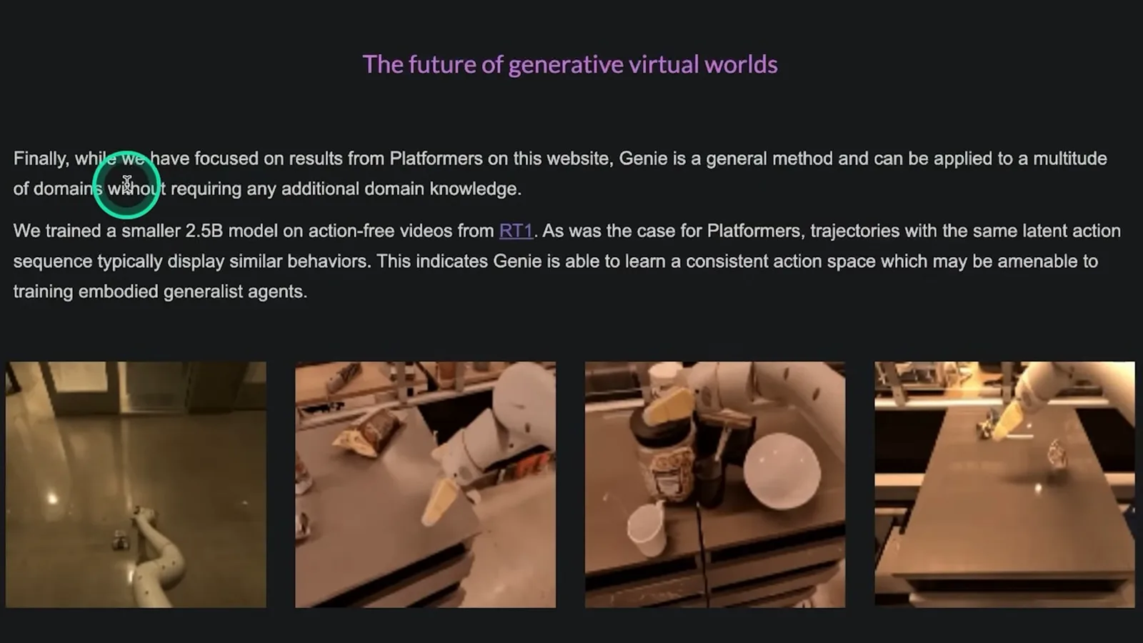Robot-video research example