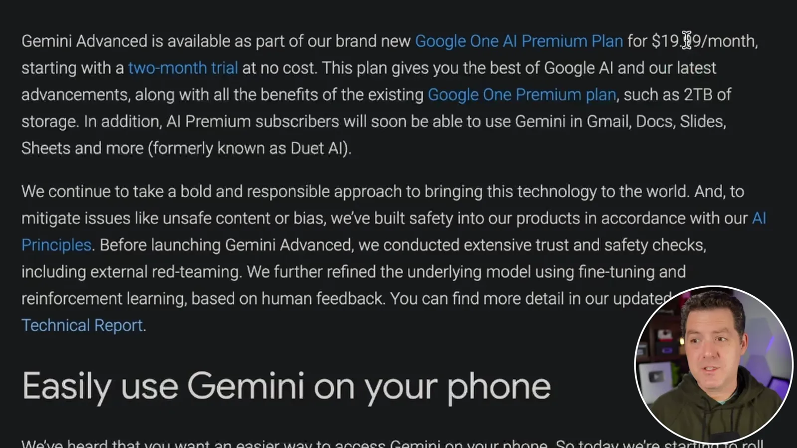 The original Google One AI Premium plan