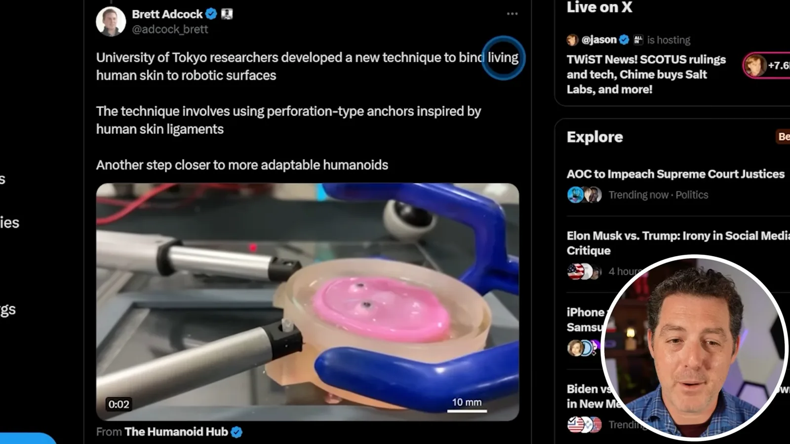 Experimental robotic skin