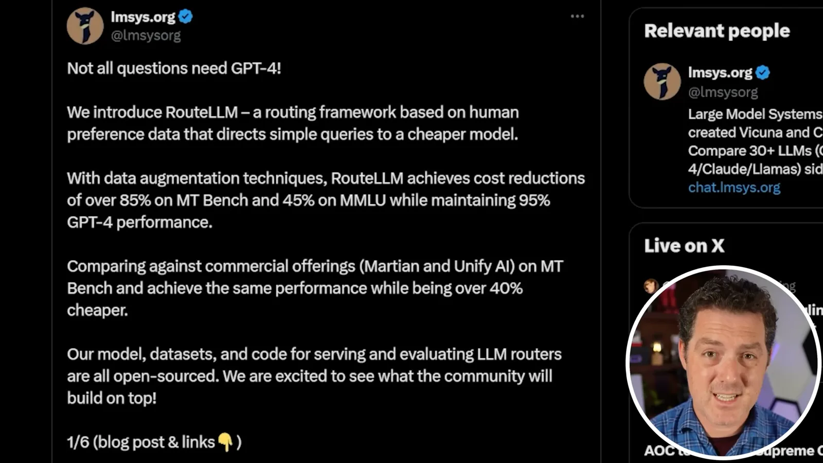 RouteLLM benchmark claims