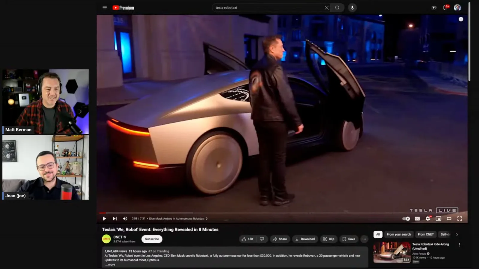 Tesla’s Cybercab prototype at the event