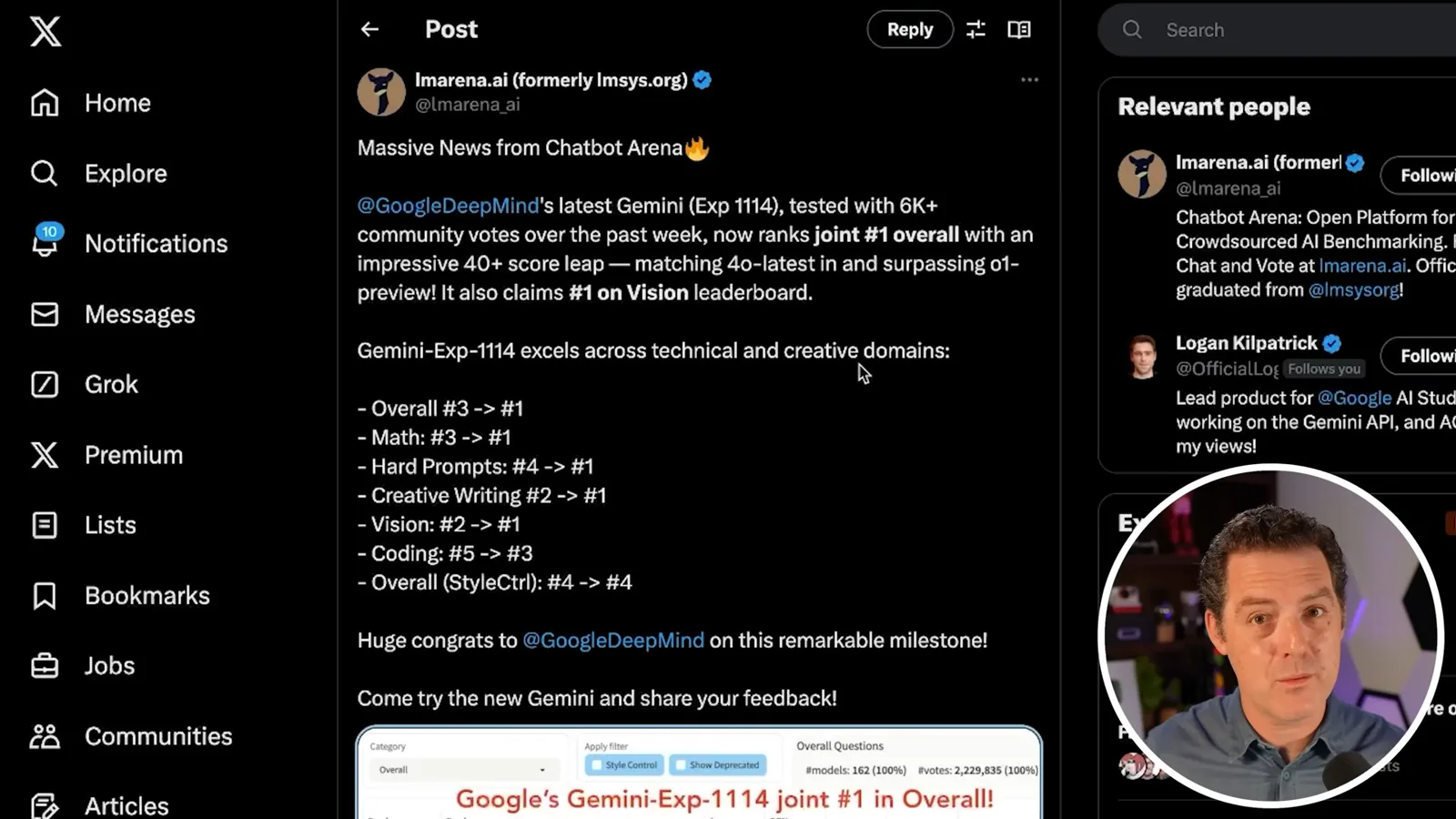 Chatbot Arena snapshot