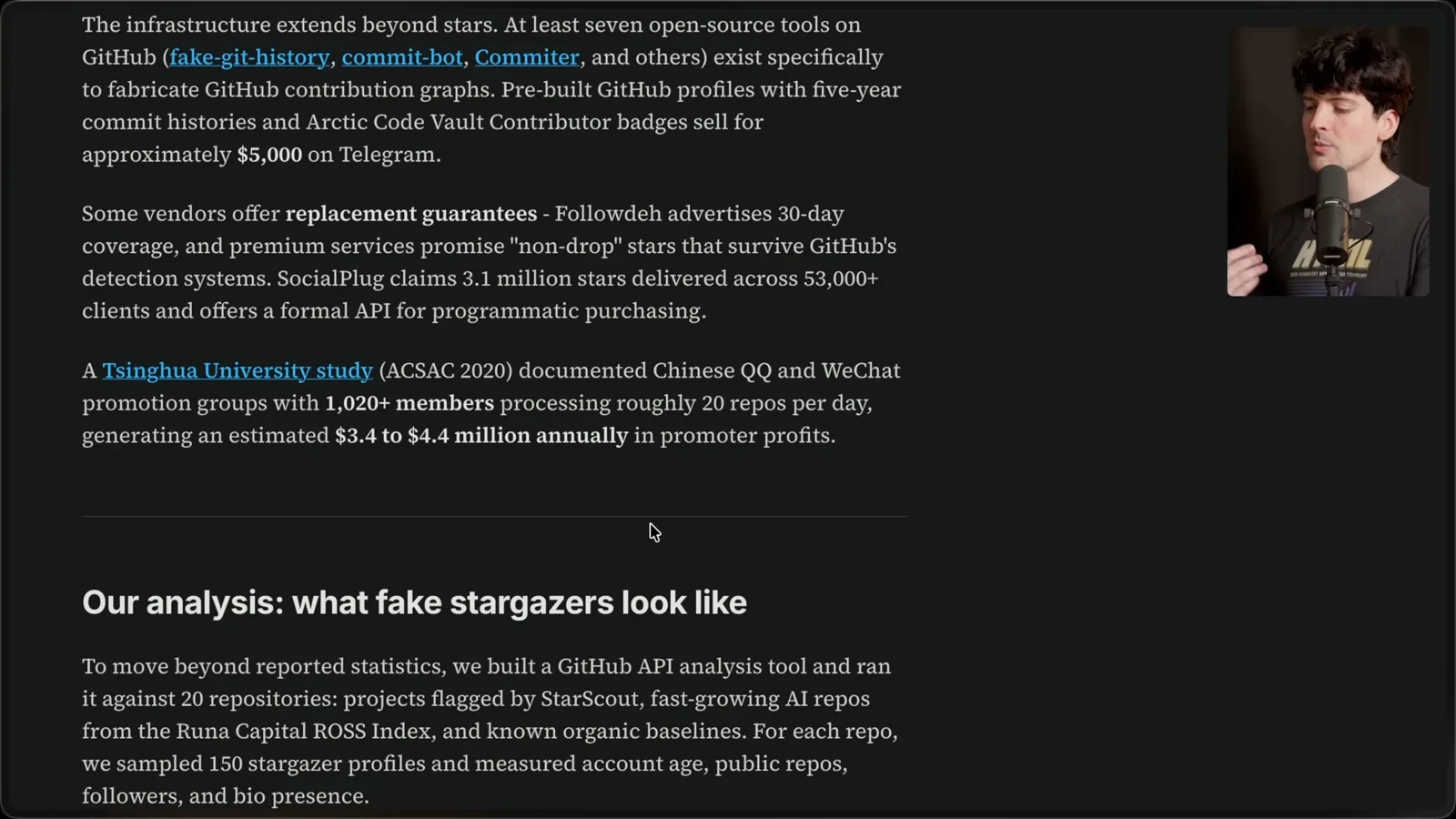 The report’s profile sampling