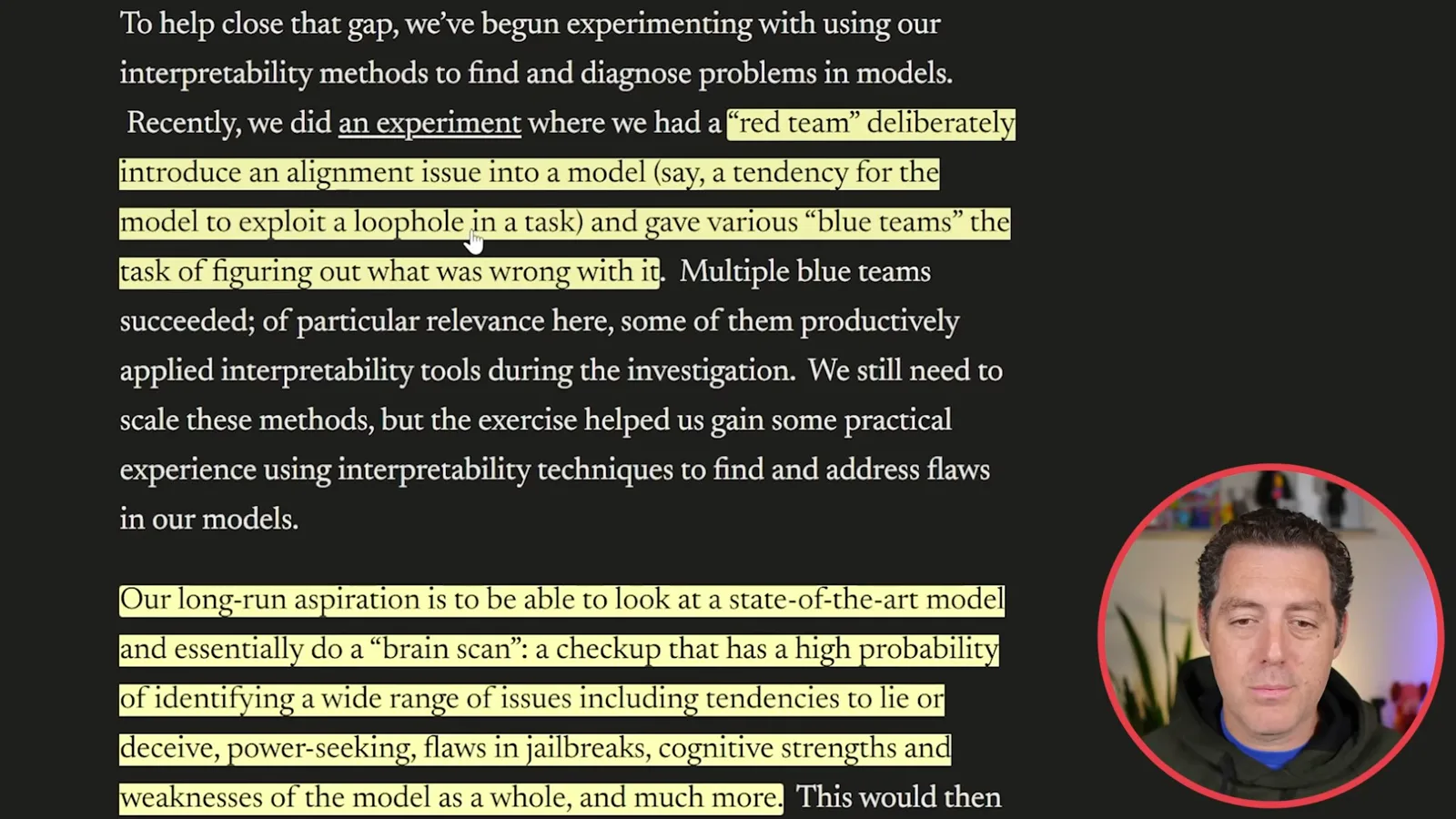 Blind auditing experiment