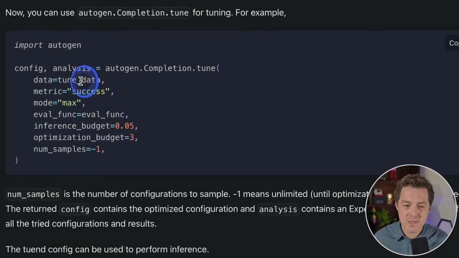 Tuning configuration under a budget
