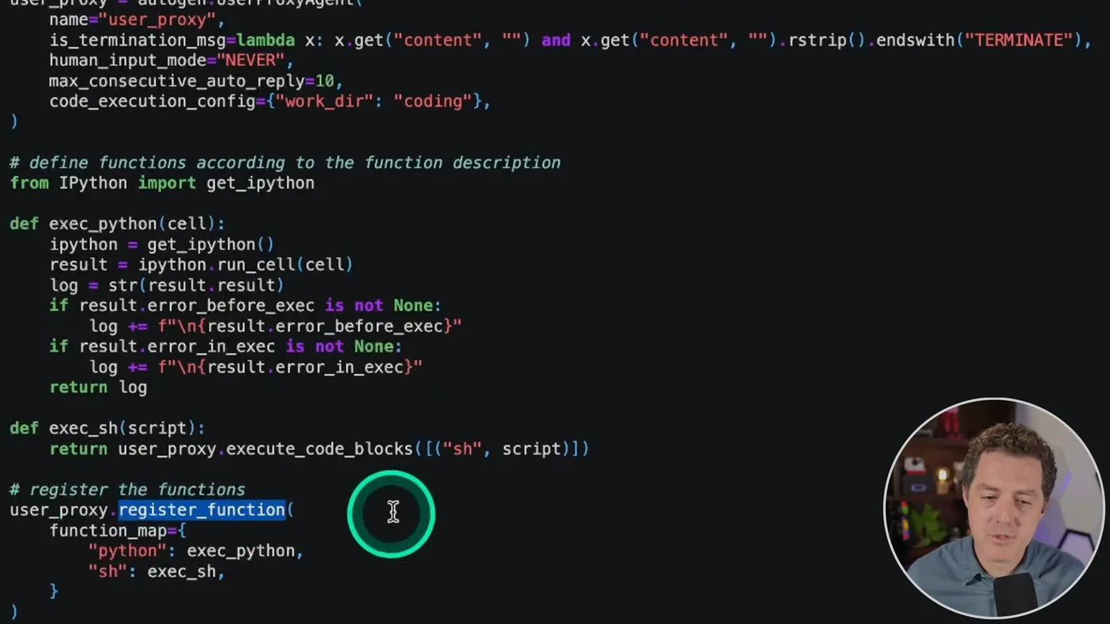 Registering function implementations
