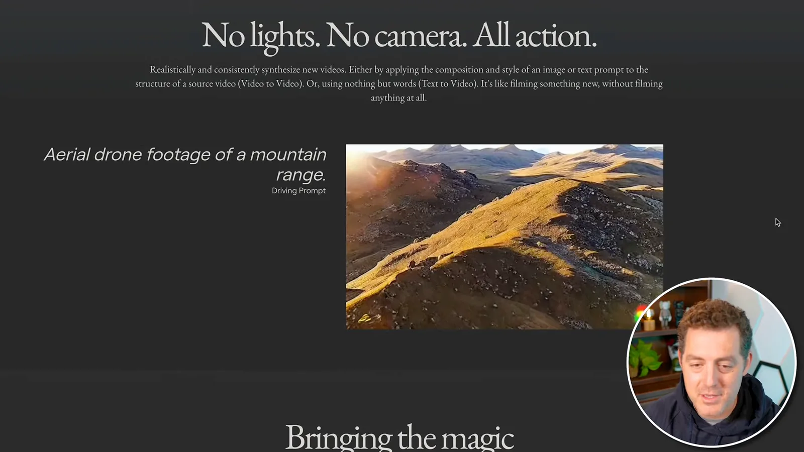 Runway text-to-video example