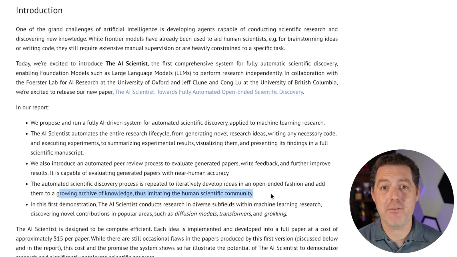 AI Scientist paper