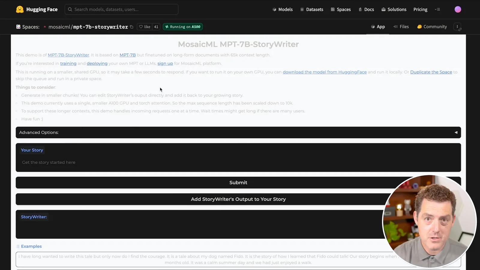 StoryWriter hosted demo