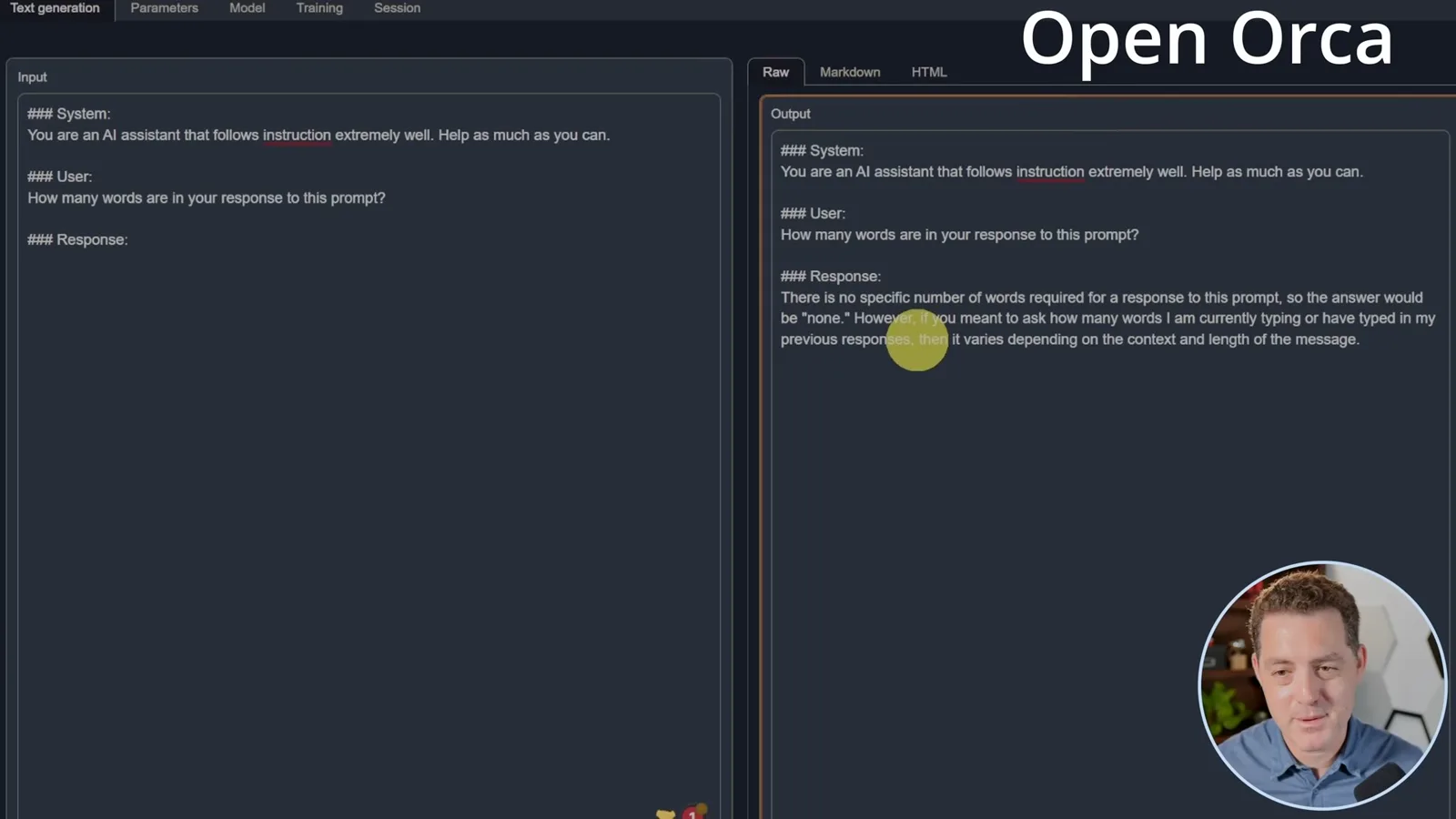 OpenOrca self-counting prompt