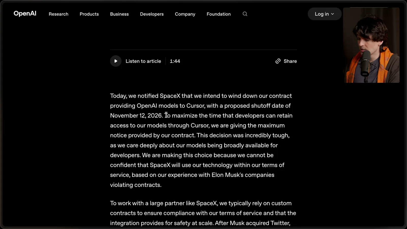 OpenAI’s Cursor announcement