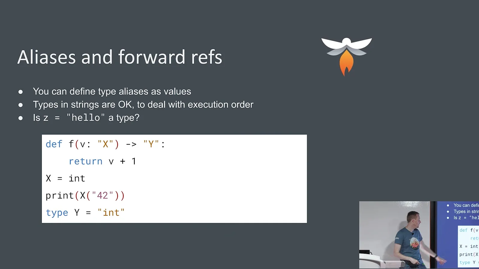 Aliases and forward references