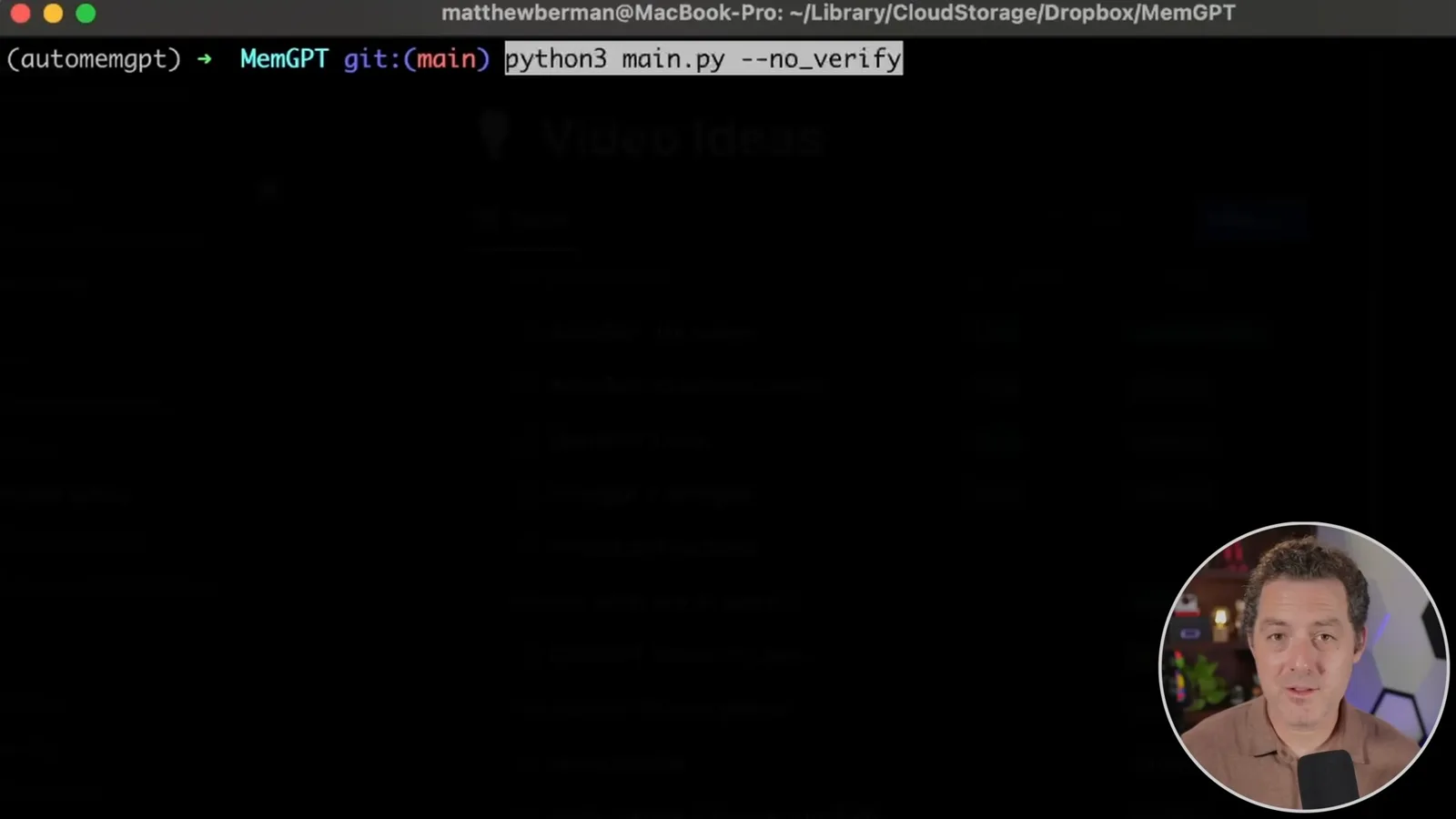 Starting the historical MemGPT client