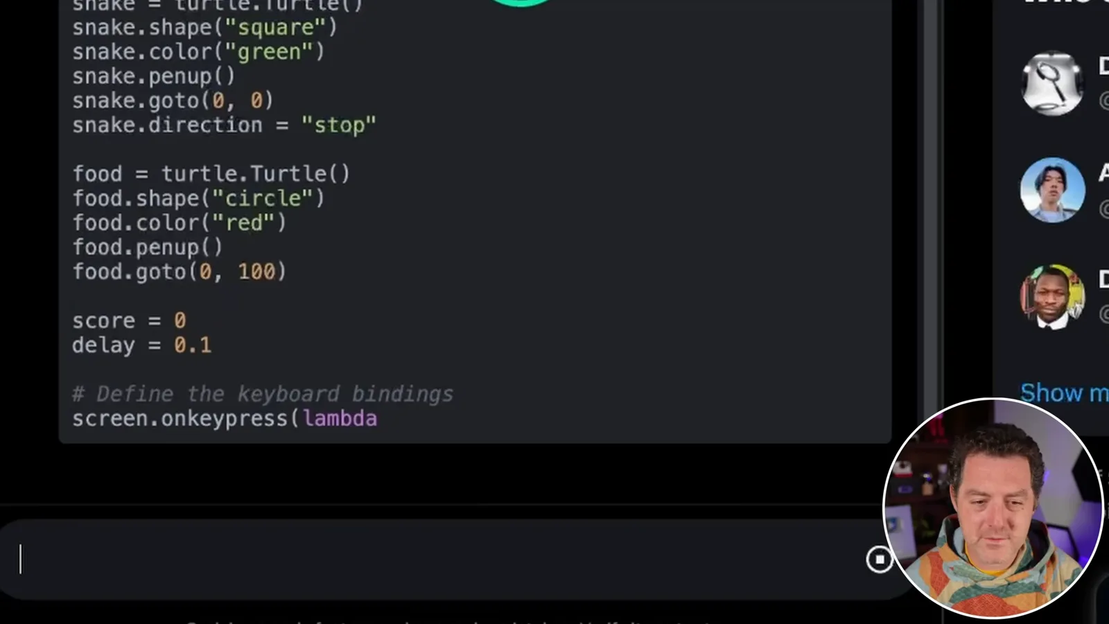 Generated Snake code