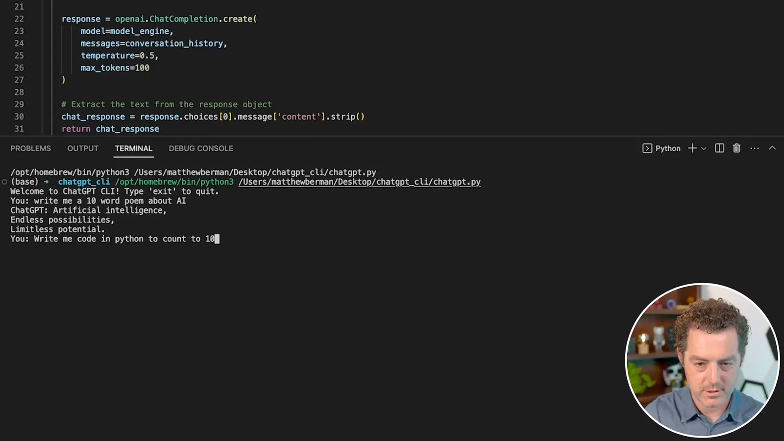 Testing the command-line client