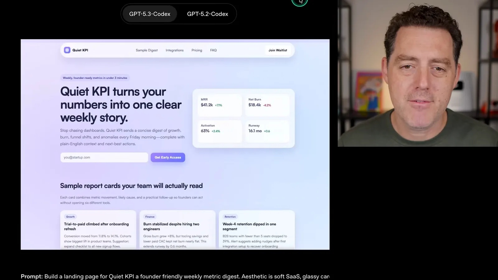 Generated Quiet KPI landing page