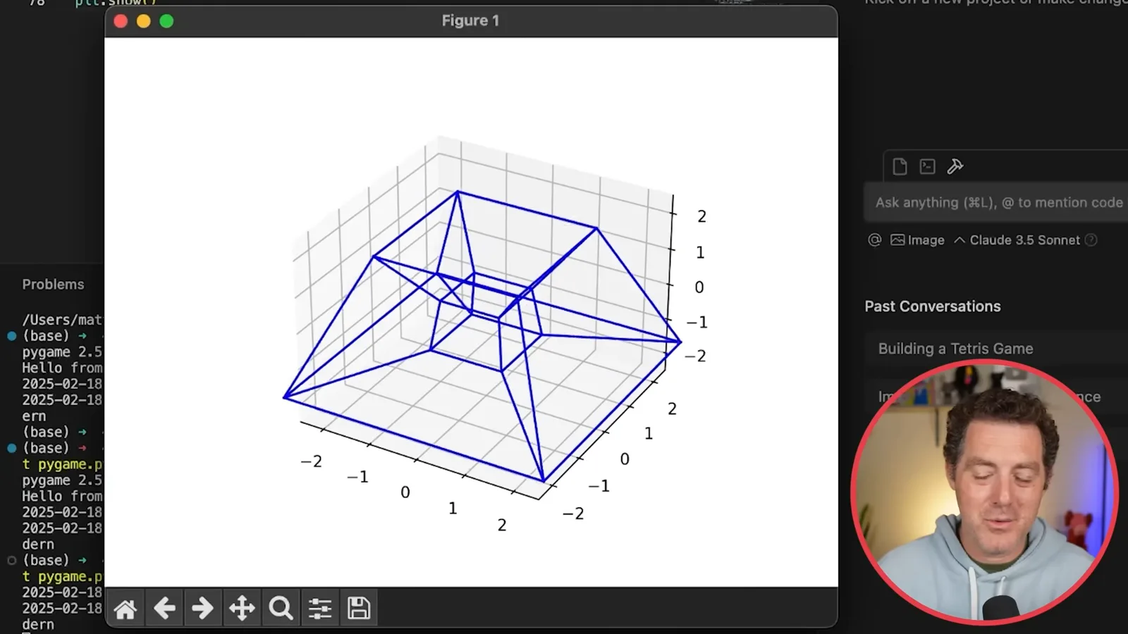 The generated tesseract visualization