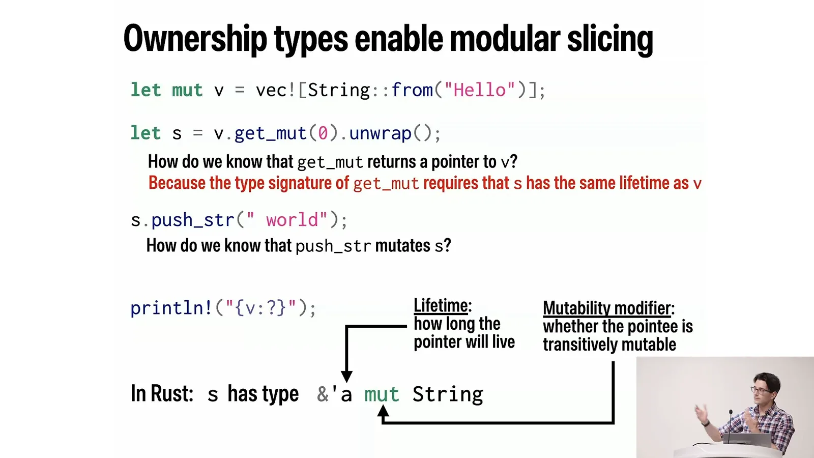 Ownership types enable modular slicing