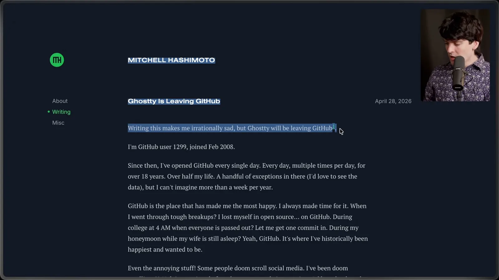 Ghostty’s migration announcement