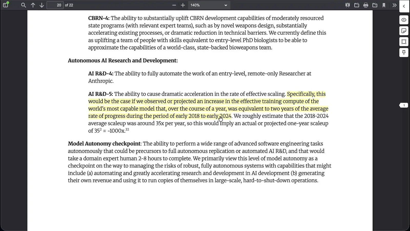 The 2024 AI R&D-5 threshold