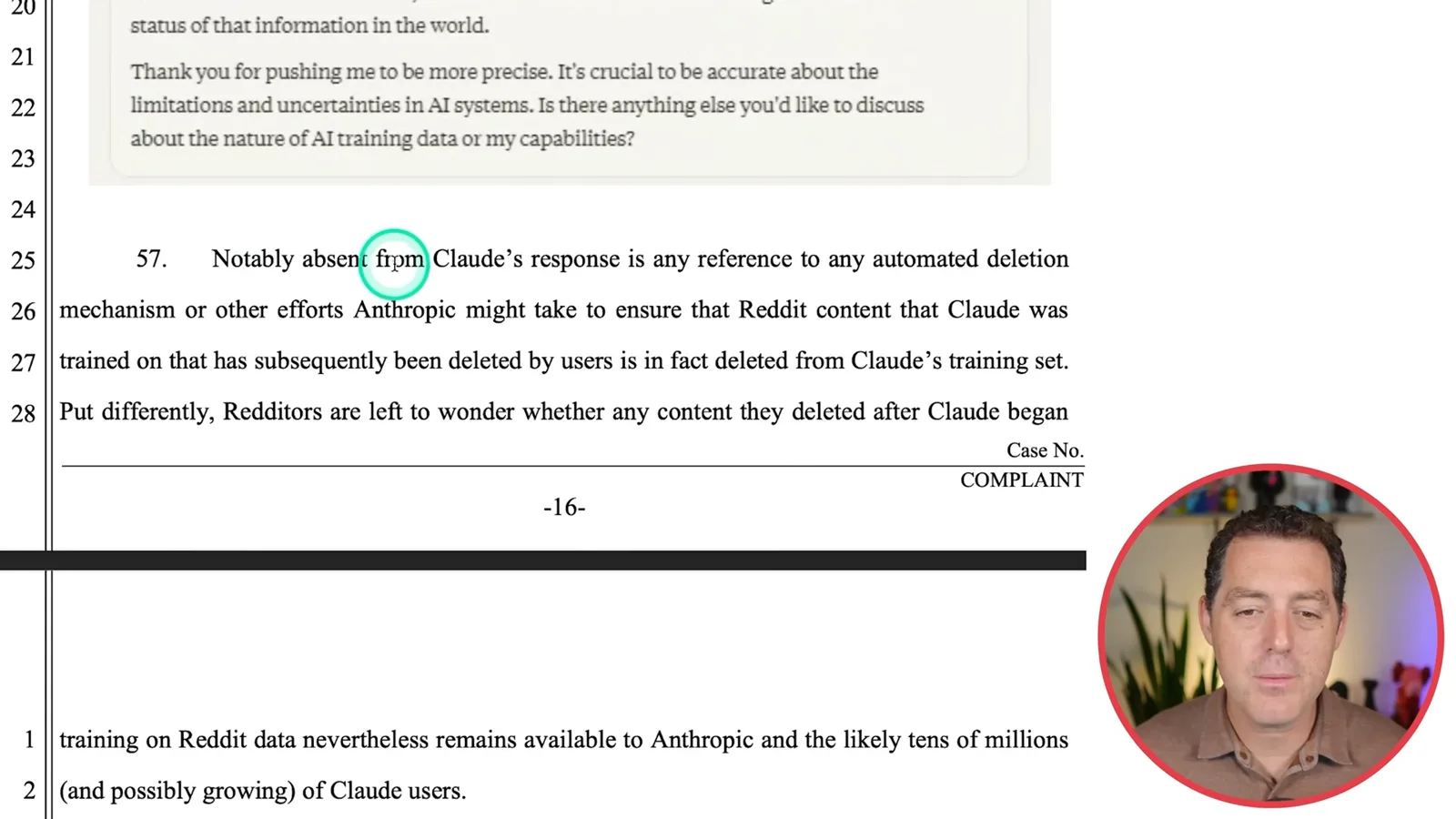 Deleted-content allegation