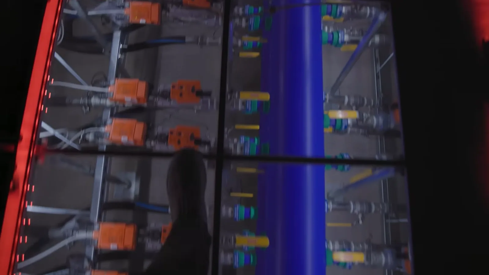 Cooling lines beneath the floor
