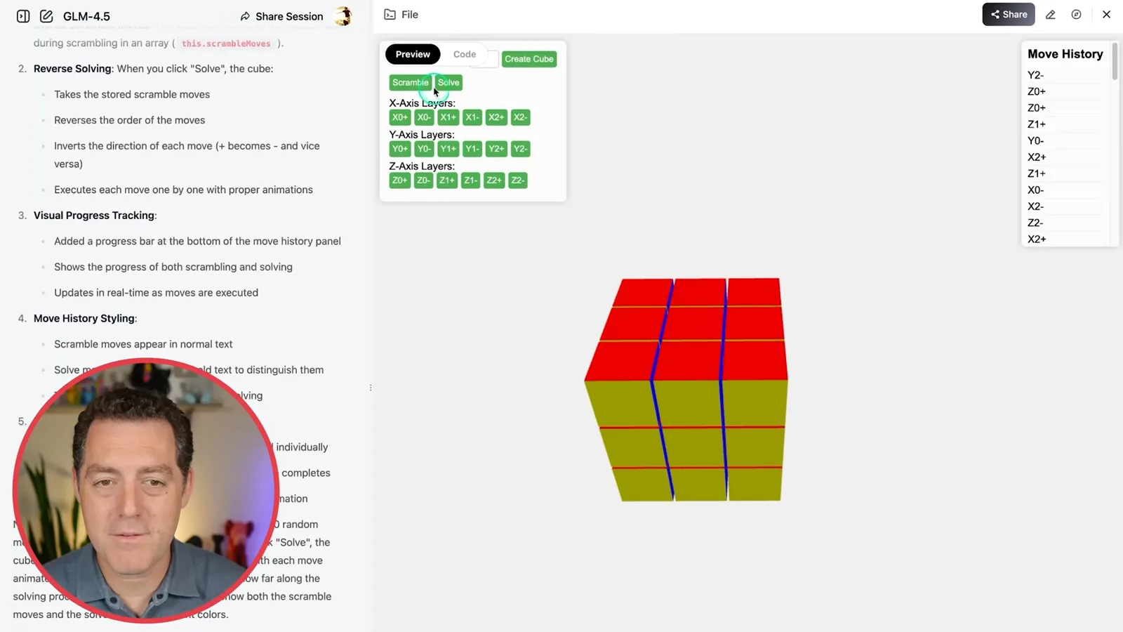 Cube simulator and reverse solving
