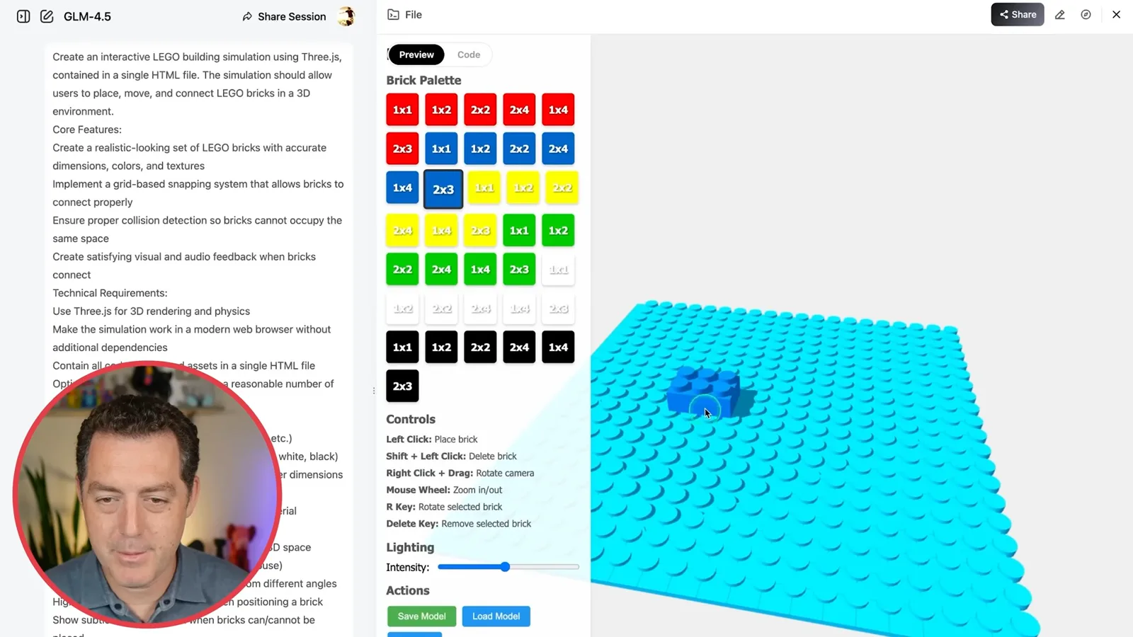 Interactive Lego builder