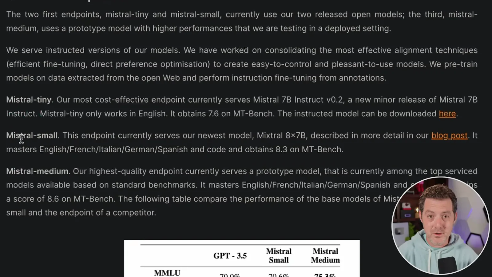 Mistral’s original API endpoints