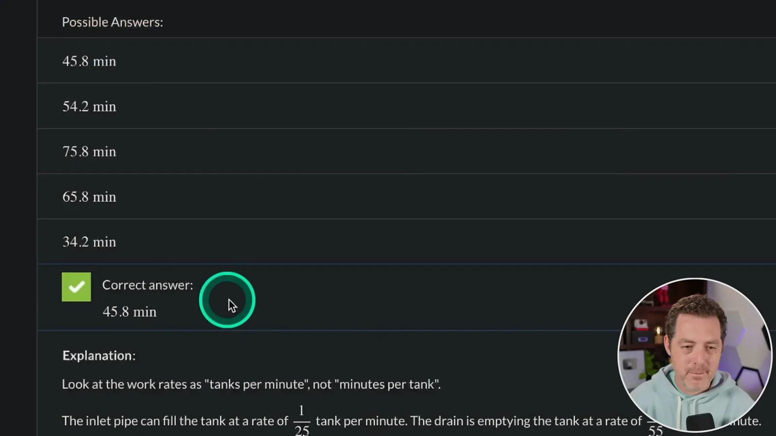 Tank problem answer