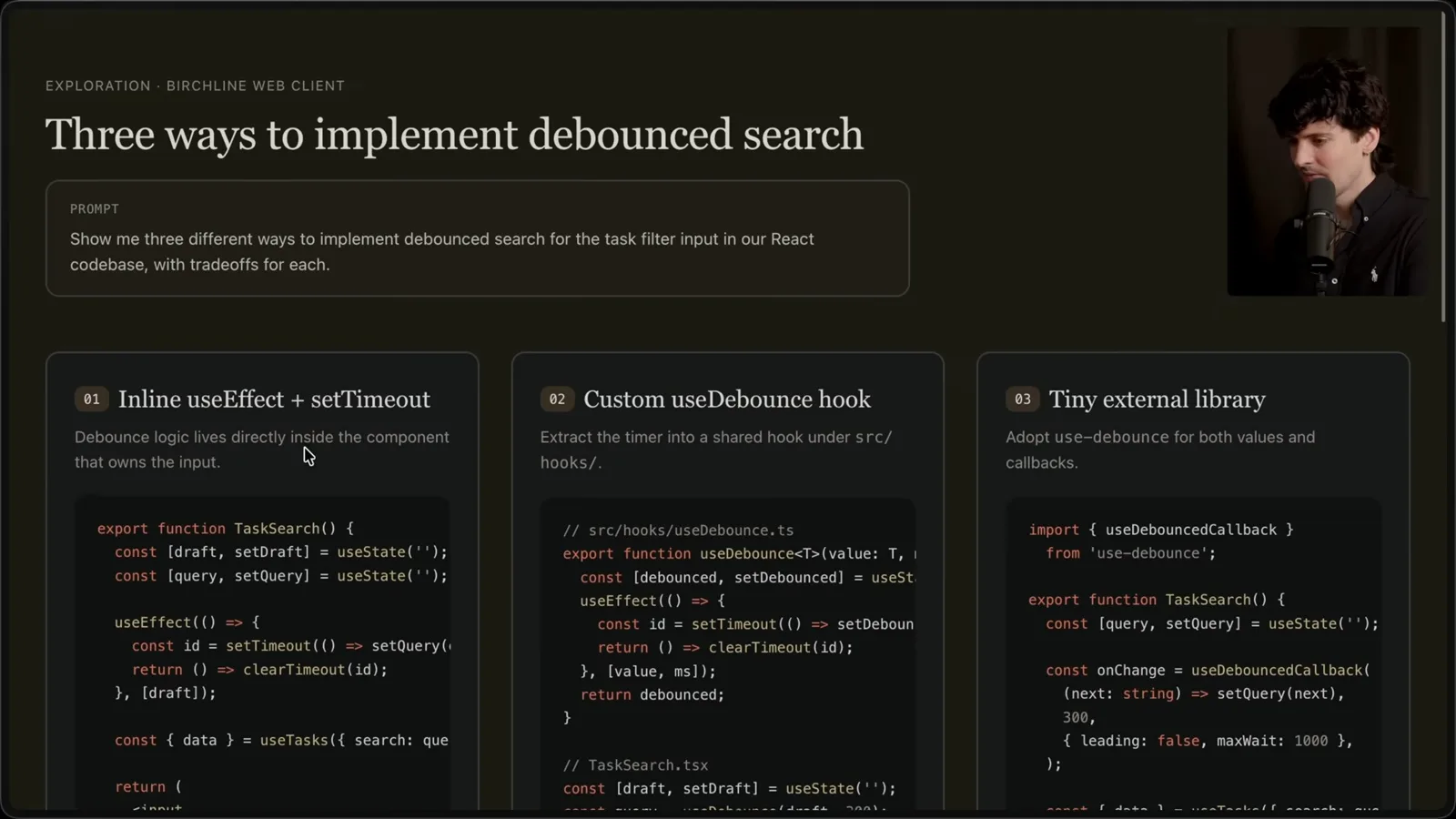 Comparing search implementation options