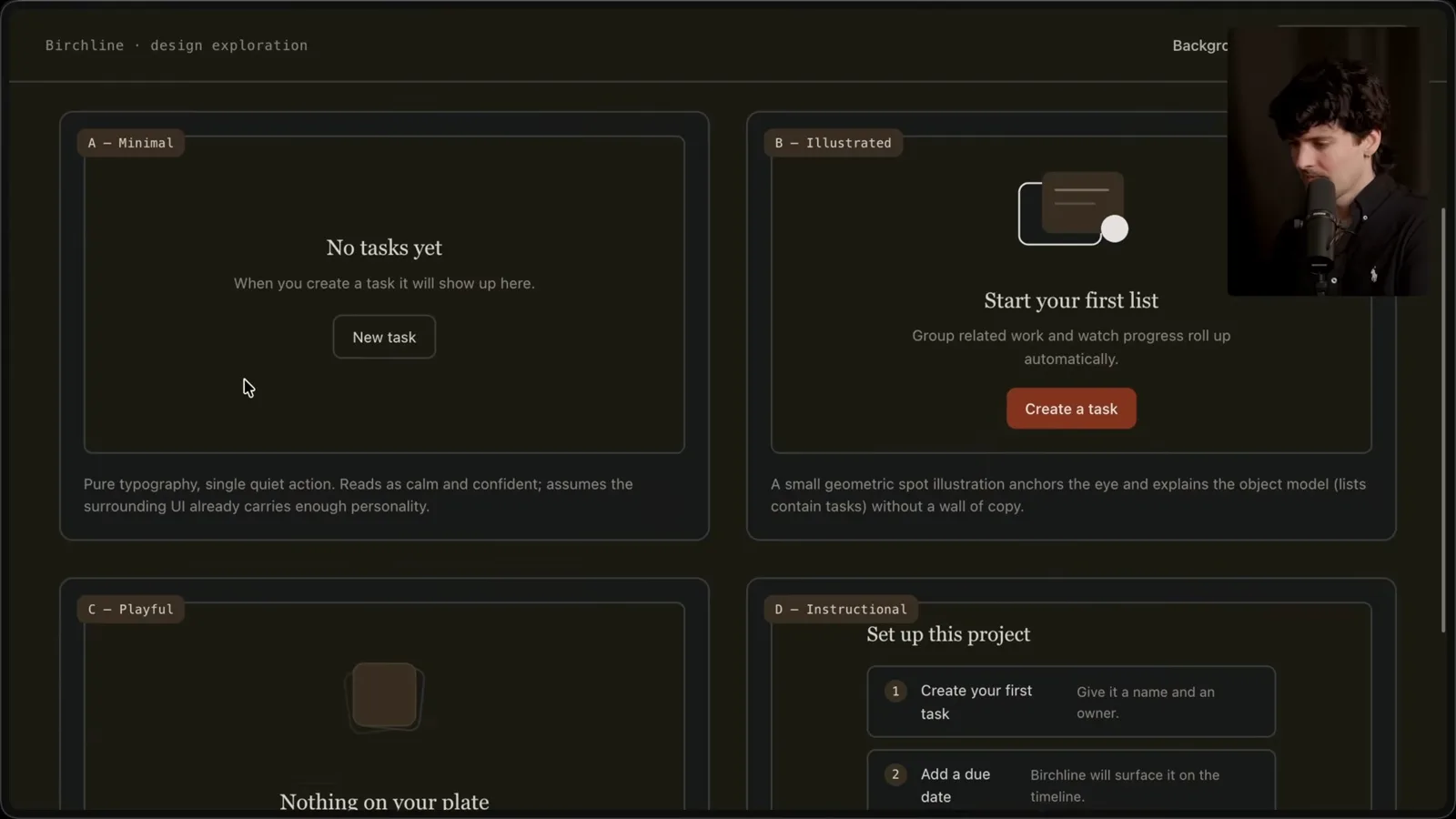 Exploring empty-state designs