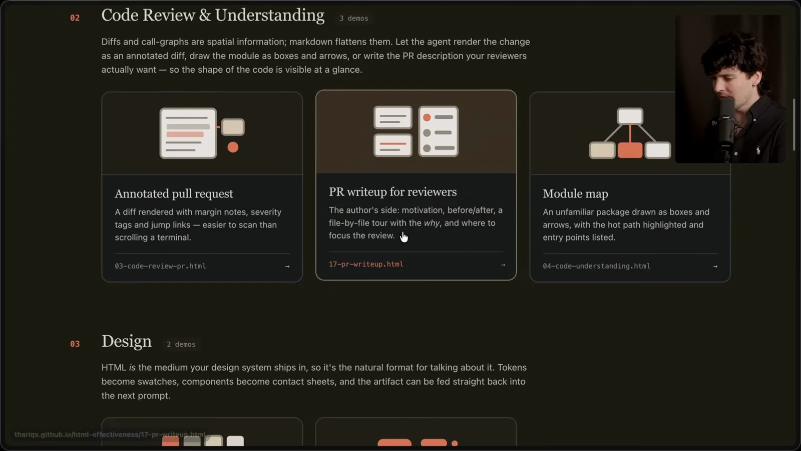 Code review and module explanations