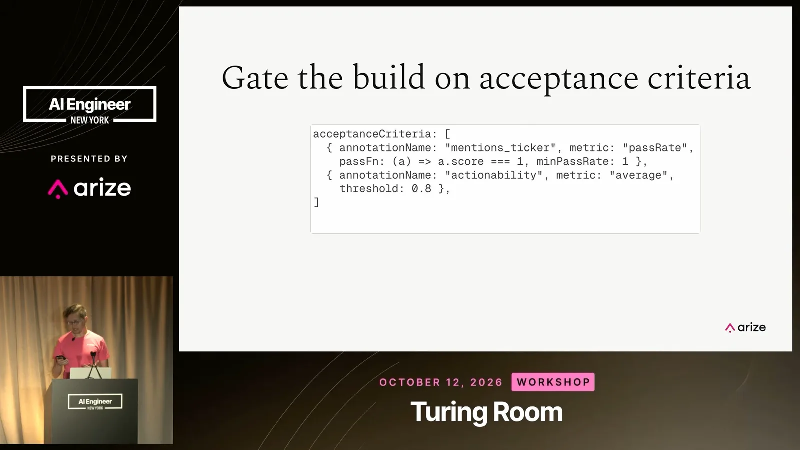 CI acceptance criteria